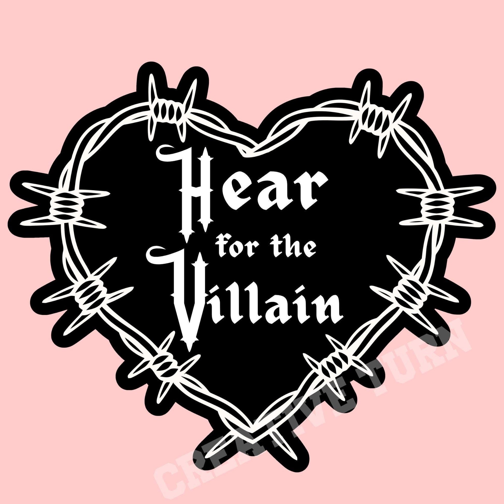 Here for the villain sticker, dark romance sticker, villains sticker, barbwire heart, Morally grey sticker, kindle sticker, smut sticker