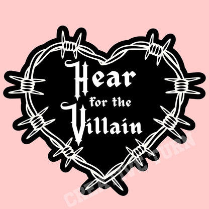 Here for the villain sticker, dark romance sticker, villains sticker, barbwire heart, Morally grey sticker, kindle sticker, smut sticker