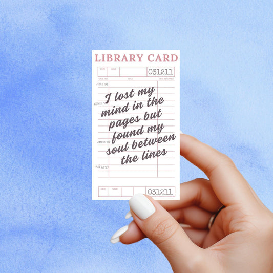 Library card sticker, Bookish girlie sticker, book sticker, reading sticker, bookish sticker, journal stickers, stickers for kindle, kindle