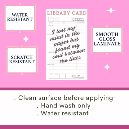Library card sticker, Bookish girlie sticker, book sticker, reading sticker, bookish sticker, journal stickers, stickers for kindle, kindle