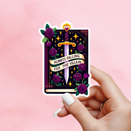 dark romance sticker, always falling for the villain, book club sticker, Morally grey book sticker, kindle sticker, smut sticker, smut