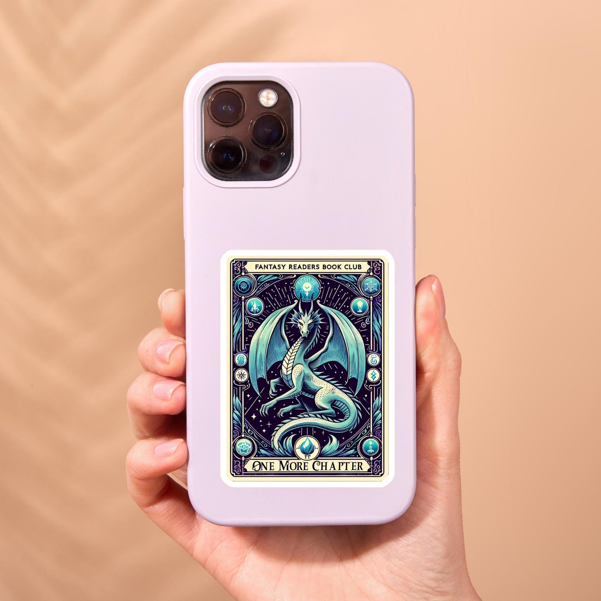 Dragon tarot sticker, kindle sticker, book sticker, fantasy sticker, bookish sticker, book stickers, stickers for kindle, one more chapter