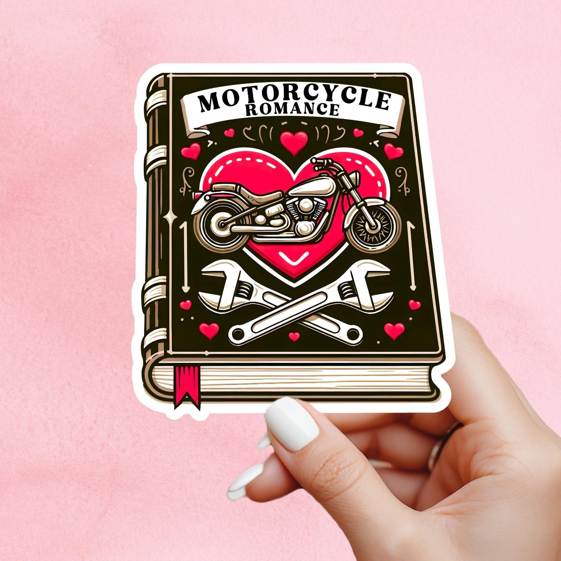 Motorcycle romance book club sticker, romance sticker, book sticker, kindle sticker, bookish sticker, book stickers, smut sticker