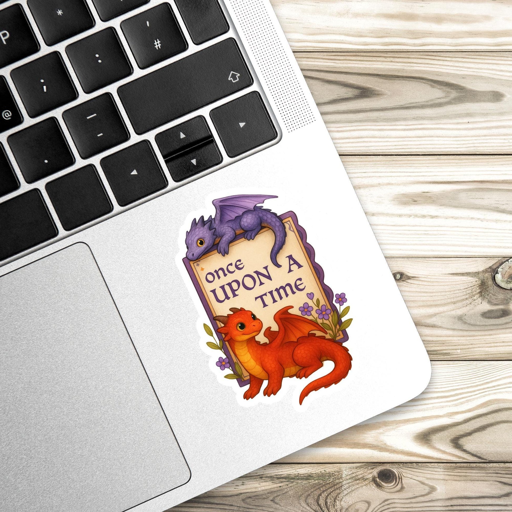 Golden Book Sticker, once upon a time sticker, fantasy Vinyl Sticker, Fantasy Bookish Merch, Book Lover Gift, e-reader Kindle Stickers,
