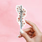 Flower Fantasy sward sticker, Reading sticker, Dragon Book Sticker, fantasy Sticker, Fantasy Bookish Merch, e-reader Kindle Stickers,