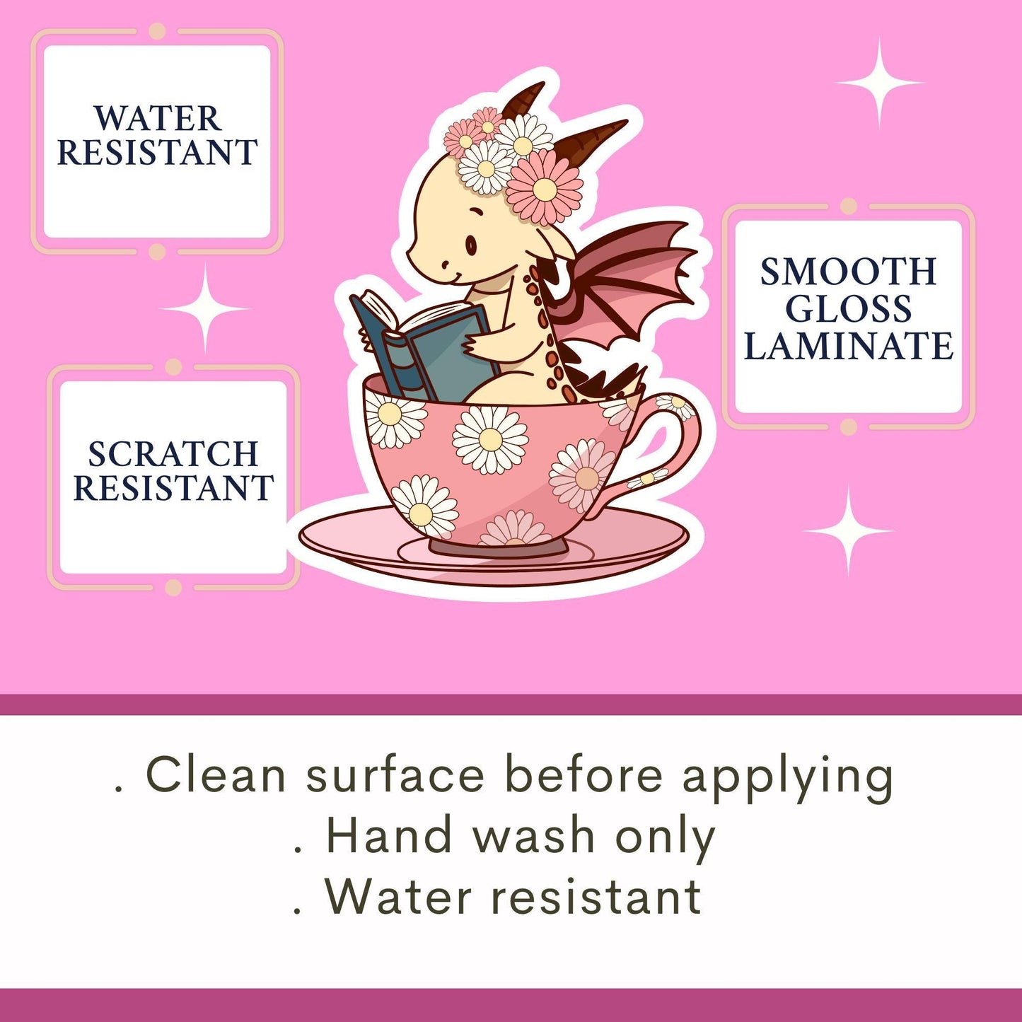 Dragon Book Sticker, dragon sticker, Fantasy Bookish Merch, fantasy sticker, Book Lover Gift, Kindle Stickers, Reading Lover, cute dragon