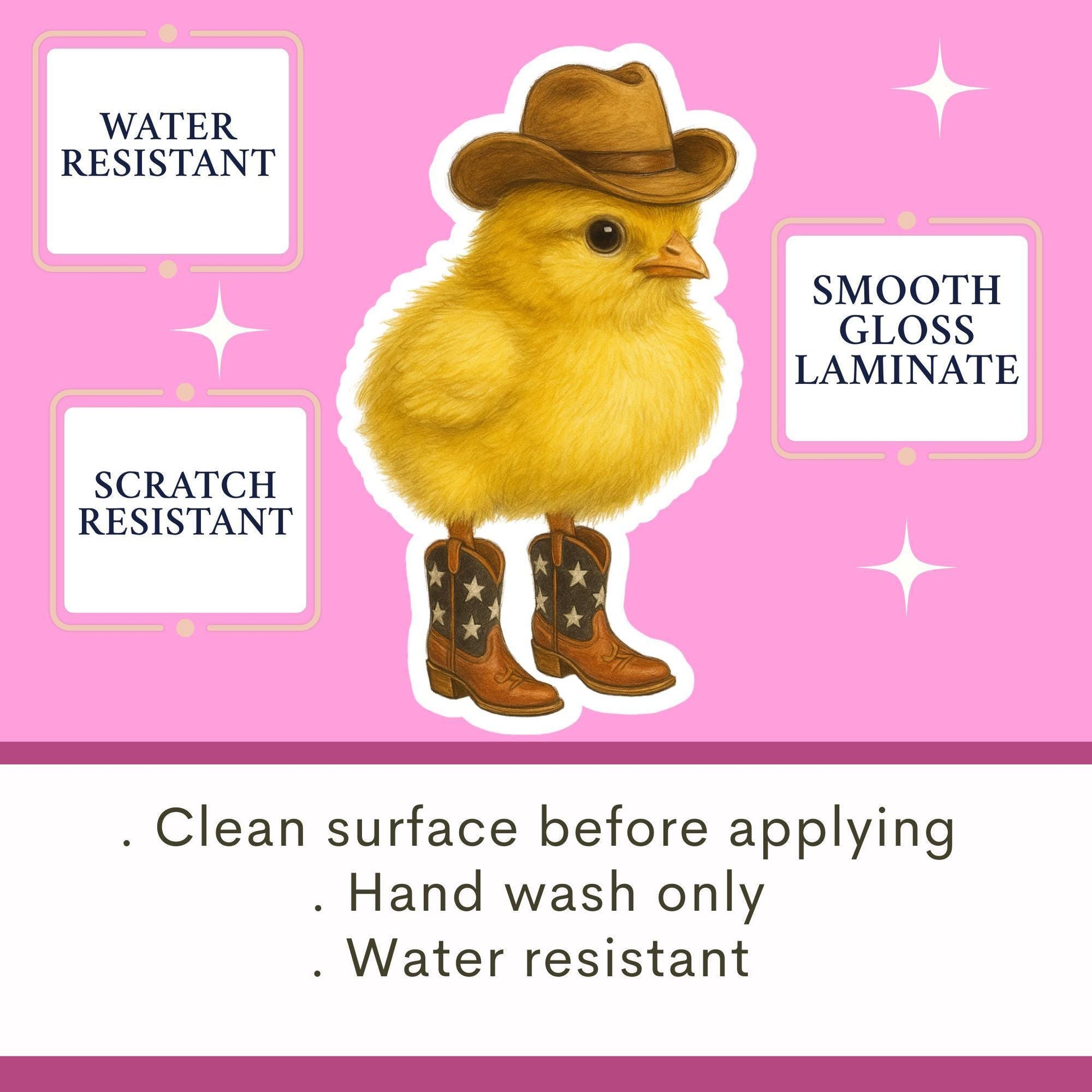 Cowboy chicken Sticker, little bird sticker, Wildlife sticker, nature sticker, cowboy boots sticker, chicken sticker, cute chicken sticker,