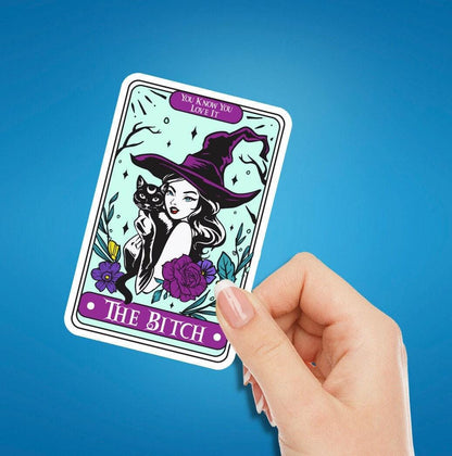 The bitch sticker, witch sticker, tarot sticker, sexy sticker, Book Club sticker, Kindle sticker, holographic sticker, bookish sticker,