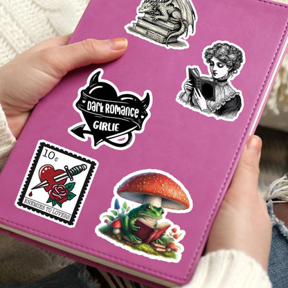 Frog reading sticker, kindle sticker, book sticker, kindle sticker, bookish sticker, book stickers, stickers for kindle, book merch, frog