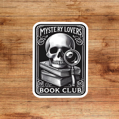 Mystery lover sticker, murder mystery sticker, crime reader sticker horror sticker, kindle sticker, bookish sticker, stickers for kindle,