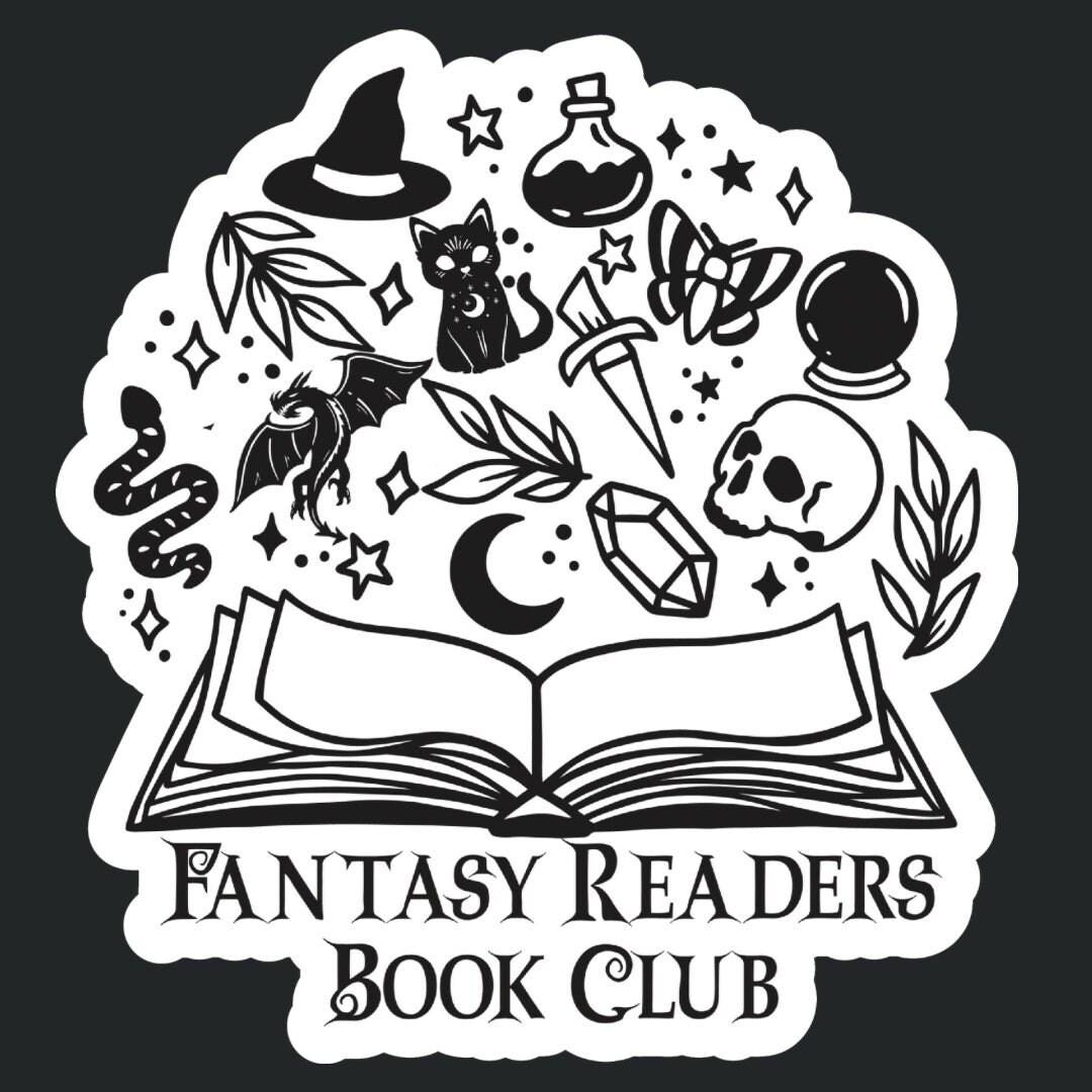 Fantasy Book Club sticker, booktok sticker, Kindle sticker, kindle addict, bookish sticker, book lover sticker, book stickers for kindle