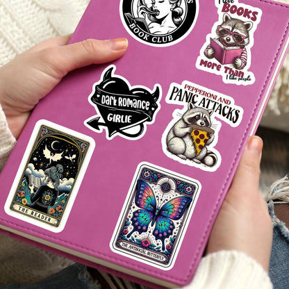 Antisocial butterfly sticker, booktok sticker, Kindle sticker, tarot sticker, bookish sticker, book lover sticker,
