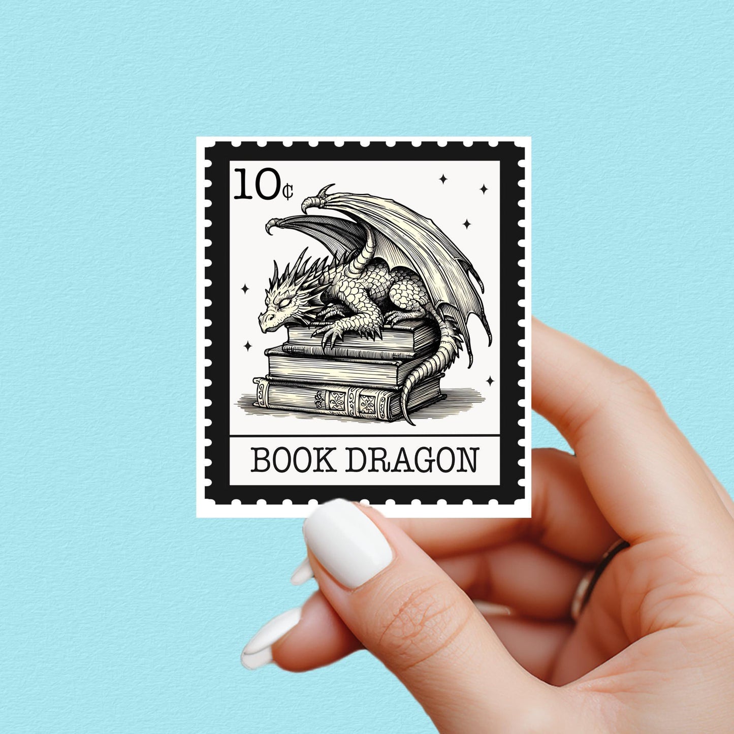 Fantasy reader sticker, troupe sticker, kindle sticker, book sticker, kindle sticker, bookish sticker, book stickers, book dragon sticker