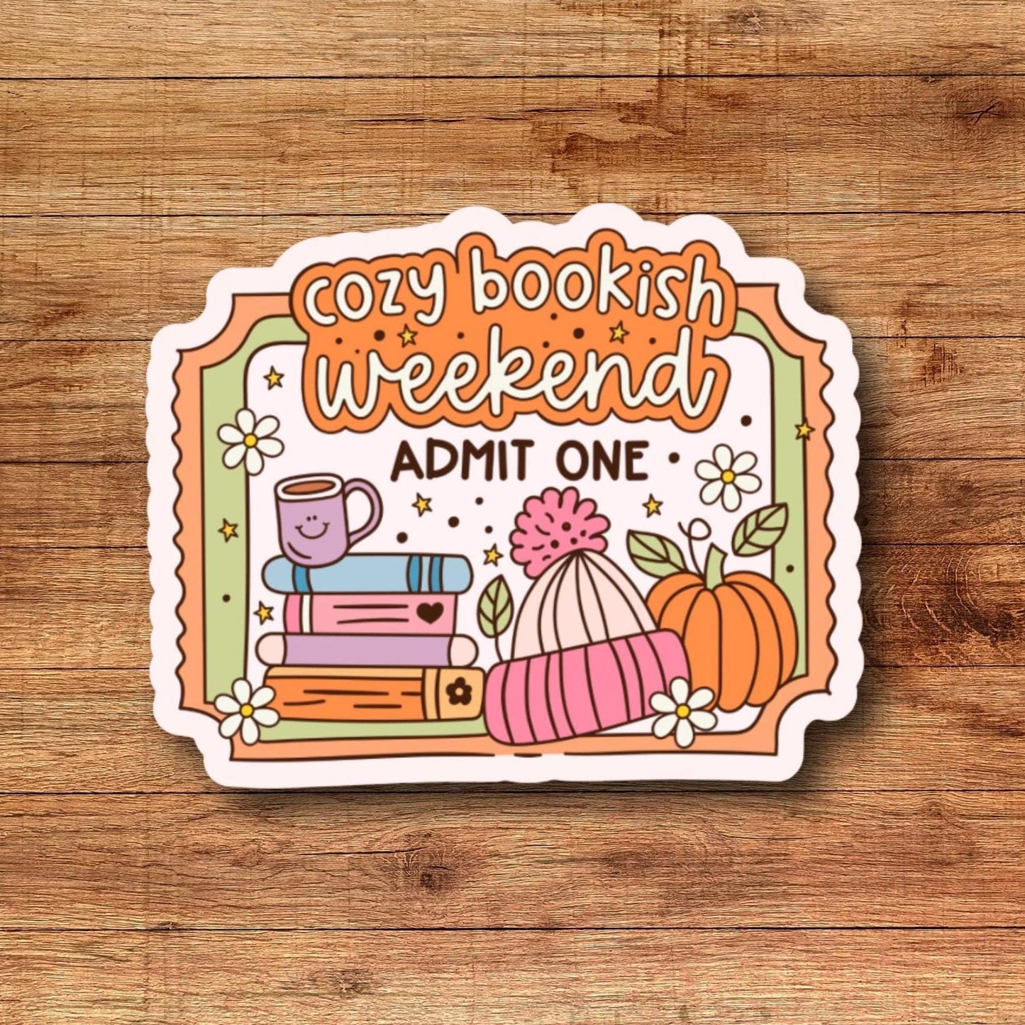 Cosy bookish weekend sticker, book sticker, kindle sticker, bookish sticker, book stickers, stickers for kindle, book merch,