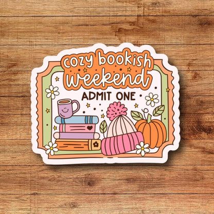 Cosy bookish weekend sticker, book sticker, kindle sticker, bookish sticker, book stickers, stickers for kindle, book merch,