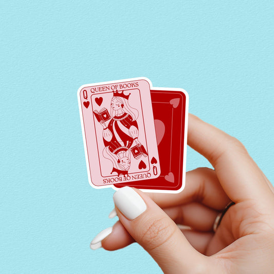 Queen of books sticker, kindle sticker, book sticker, kindle sticker, bookish sticker, book stickers, stickers for kindle, book merch