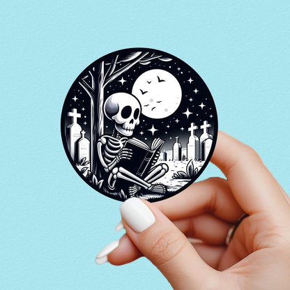 Skeleton sticker, Halloween sticker, fall sticker kindle sticker, spooky sticker, kindle sticker, bookish sticker, book stickers,