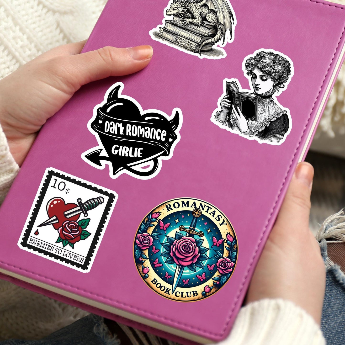 Romantasy sticker, fantasy sticker, booktok sticker, book stickers for kindle, bookish sticker, book dragon, book stickers, sticker kindle