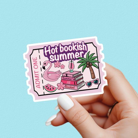 Summer reading sticker, kindle sticker, book sticker, kindle sticker, bookish sticker, book stickers, stickers for kindle, book merch