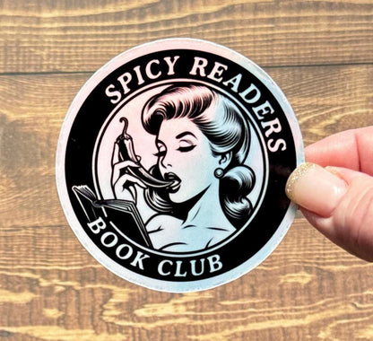 Spicy readers book club, spicy reader, smut, trendy vintage, smut sticker, book sticker, kindle sticker, stickers for kindle,