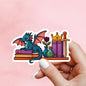 Fantasy bookshelf sticker, Reading sticker, Dragon Book Sticker, fantasy Sticker, Fantasy Bookish Merch, e-reader Kindle Stickers