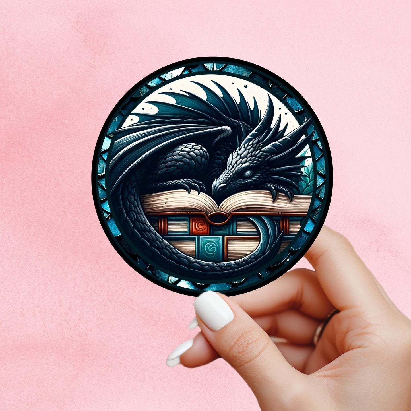 Dragon Sticker, one more chapter Sticker, gothic sticker, Fantasy Bookish Merch, Book Lover Gift, e-reader Kindle Stickers, Reading Lover,