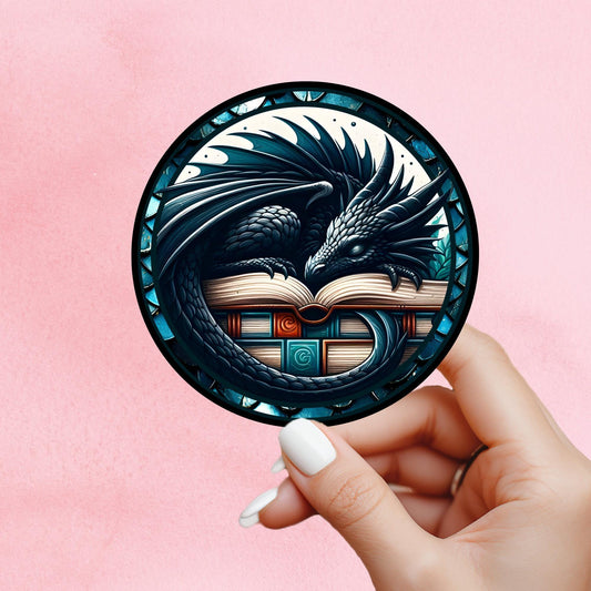Dragon Sticker, one more chapter Sticker, gothic sticker, Fantasy Bookish Merch, Book Lover Gift, e-reader Kindle Stickers, Reading Lover,