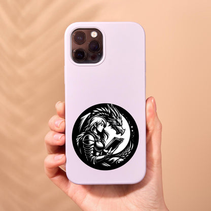Dragon Sticker, one more chapter Sticker, gothic sticker, Fantasy Bookish Merch, Book Lover Gift, e-reader Kindle Stickers, Reading Lover,