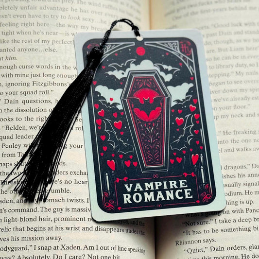 Vampire romance bookmark, Tarot card Bookmark, vampire bookmark, Gothic Bookmark, Booktok Bookmark, Bookish Gifts for Readers, romance trope