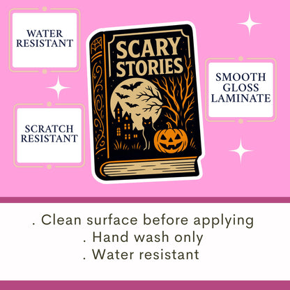 Spooky book sticker, Skeleton sticker, Halloween sticker, fall sticker, kindle sticker, gothic sticker, bookish sticker, spooky reader