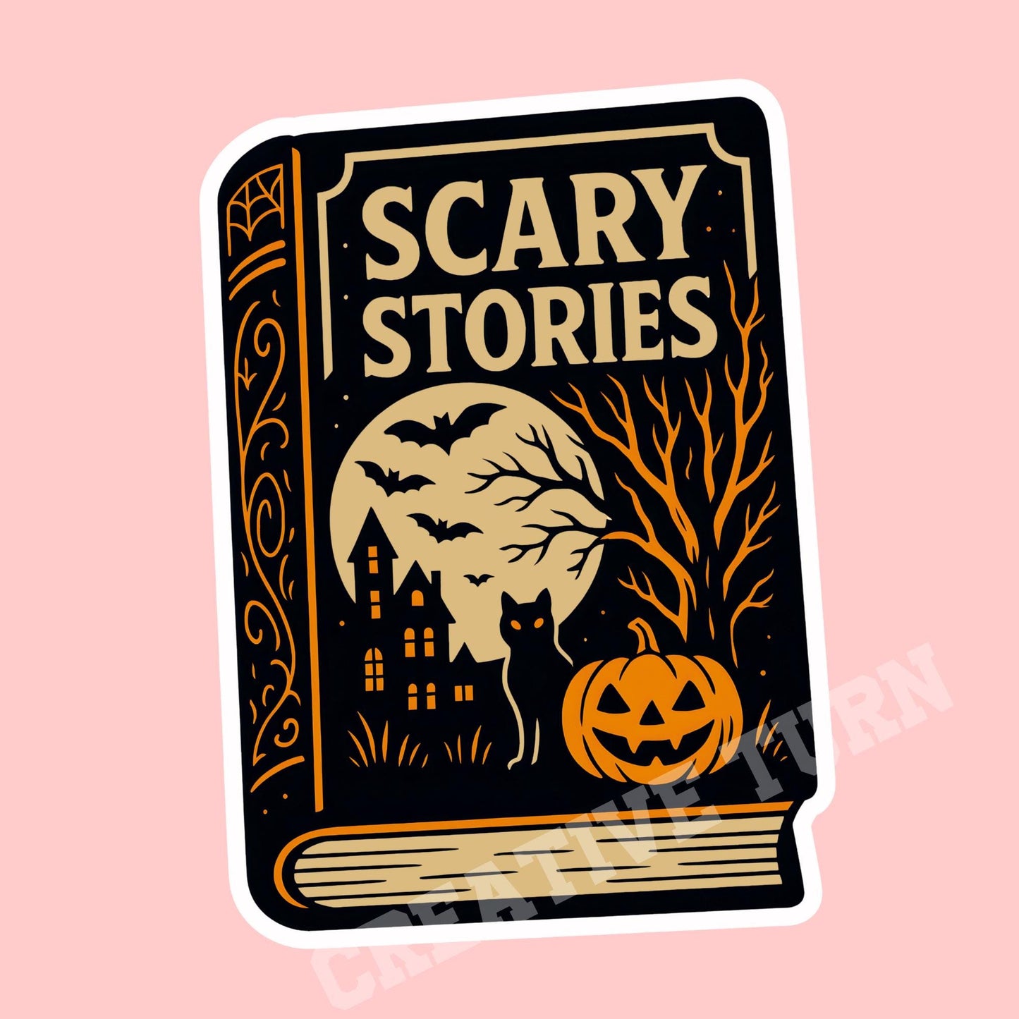 Spooky book sticker, Skeleton sticker, Halloween sticker, fall sticker, kindle sticker, gothic sticker, bookish sticker, spooky reader