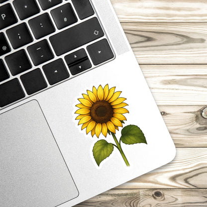 Sunflower sticker, flower sticker, sunflower vinyl sticker, floral vinyl sticker, self care, nature sticker, e-reader Kindle Stickers,