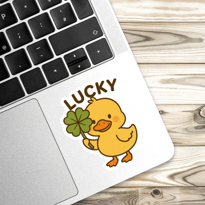 Lucky duck sticker, cute duck sticker, Mental Health Sticker, Anxiety Stickers, Funny Gift, self care, mental health, kindle sticker