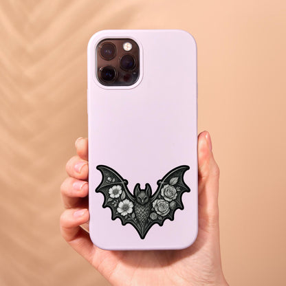 Bat floral sticker, Gothic Sticker, Dark Academia sticker, Dark Romance Theme for your water bottle, laptop sticker, kindle sticker, gothic