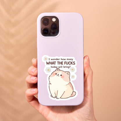 Sassy cat Sticker, WTF sticker, cat Sticker, gothic sticker, sarcastic sticker, funny cat sticker, Kindle Sticker, sticker dark humour