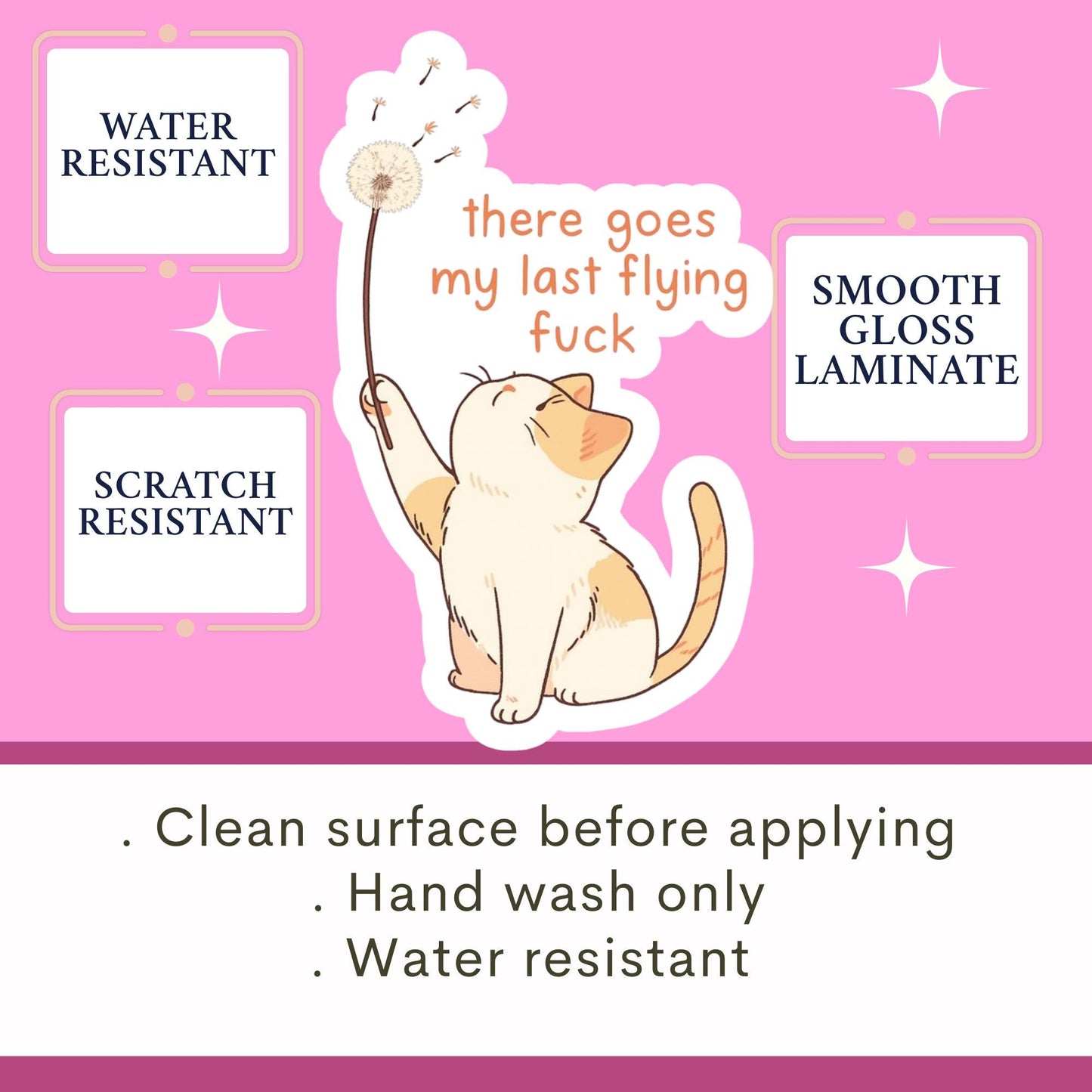 Sassy cat Sticker, last flying fuck, sarcastic sticker, cat Sticker, anxiety sticker, sarcastic sticker, funny cat sticker, Kindle Sticker,