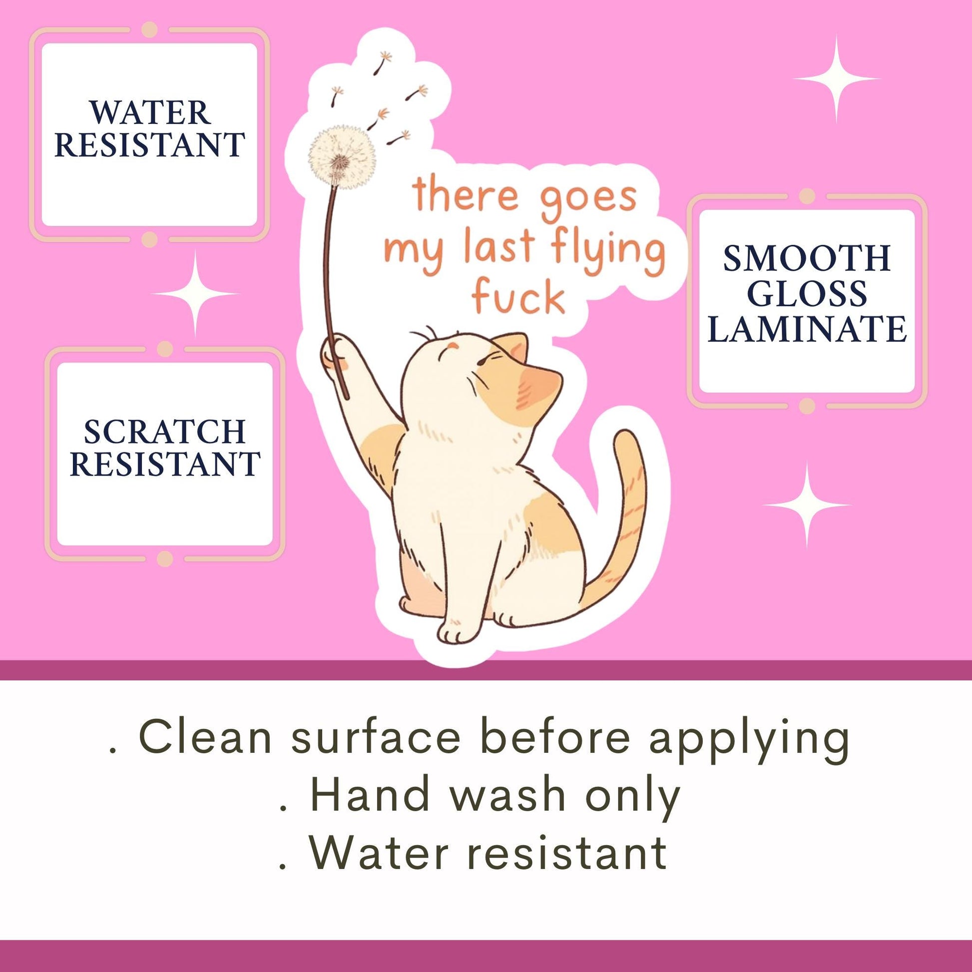 Sassy cat Sticker, last flying fuck, sarcastic sticker, cat Sticker, anxiety sticker, sarcastic sticker, funny cat sticker, Kindle Sticker,