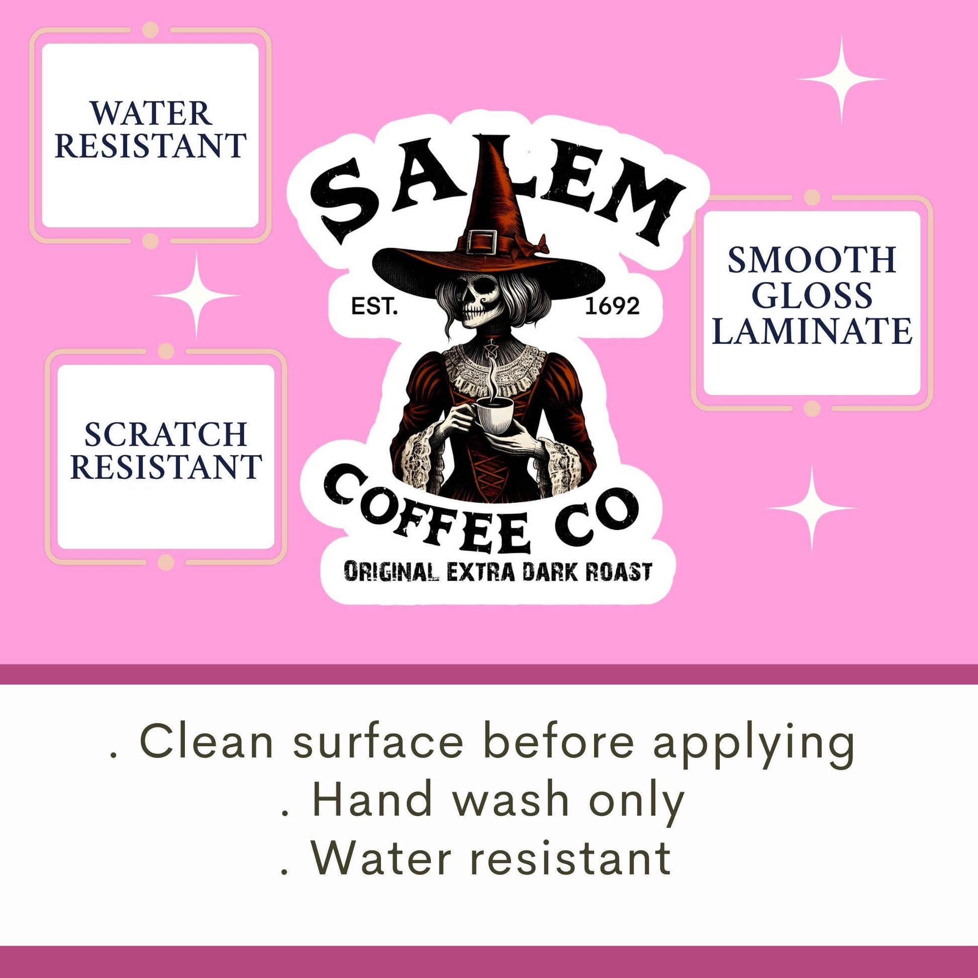 Salem sticker, Halloween sticker, spooky sticker, kindle sticker, book sticker, kindle sticker, bookish sticker, witch sticker, Salem witch