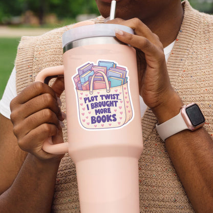 Plot twist I brought more books sticker, Antisocial Book Club sticker, Bookish gift, Reading, Smut sticker, Bookish merch, kindle sticker