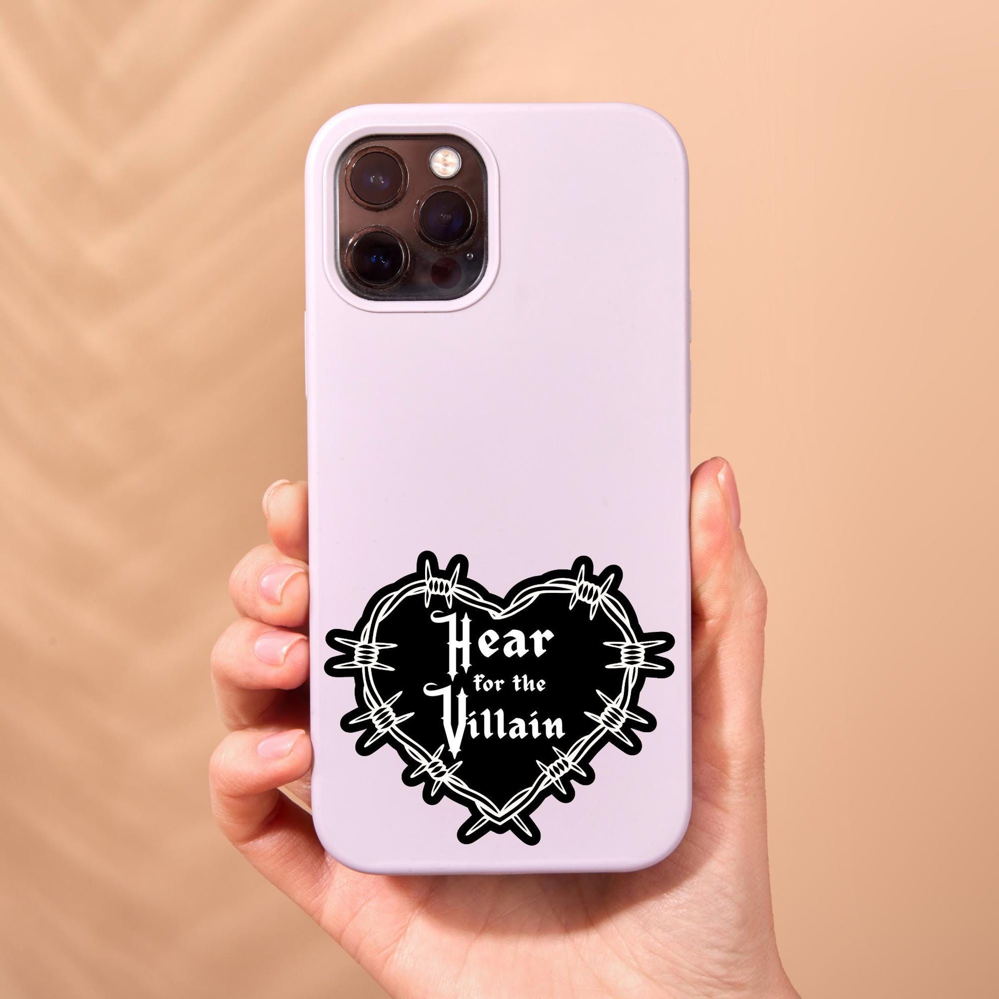 Hear for the villain sticker, dark romance sticker, Morally grey sticker, troupe sticker, kindle sticker, book sticker, mbarbwire sticker