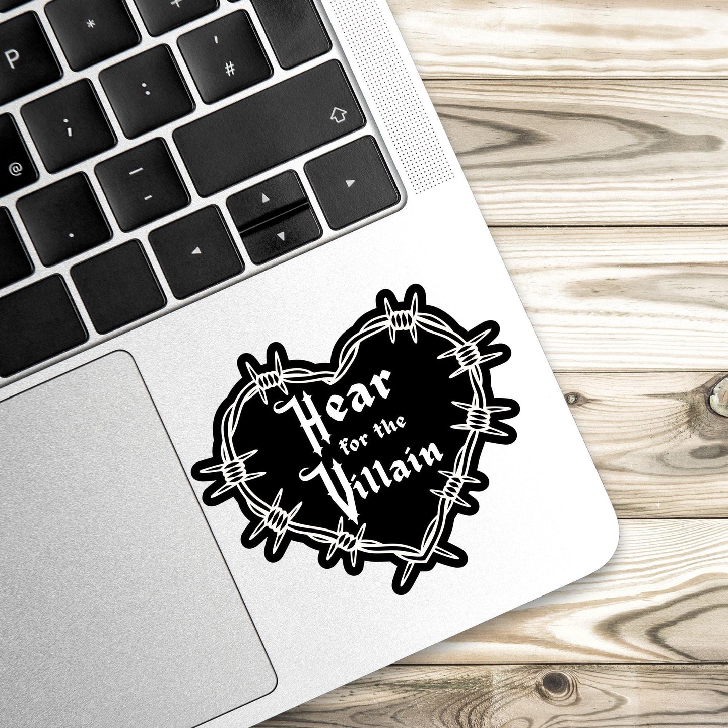 Hear for the villain sticker, dark romance sticker, Morally grey sticker, troupe sticker, kindle sticker, book sticker, mbarbwire sticker