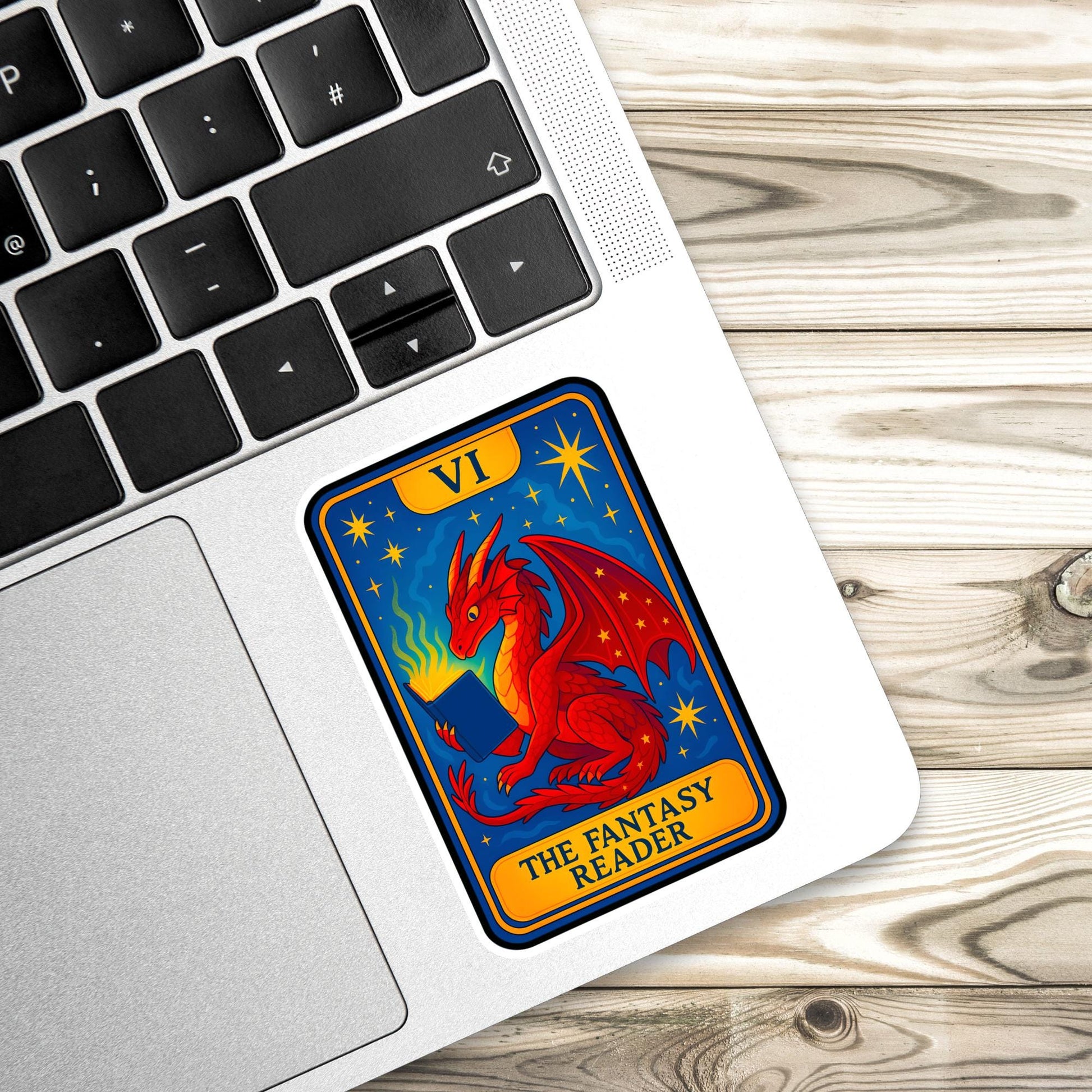 Fantasy dragon sticker, troupe sticker, dragon sticker, fantasy sticker, kindle sticker, bookish sticker, book stickers, book dragon
