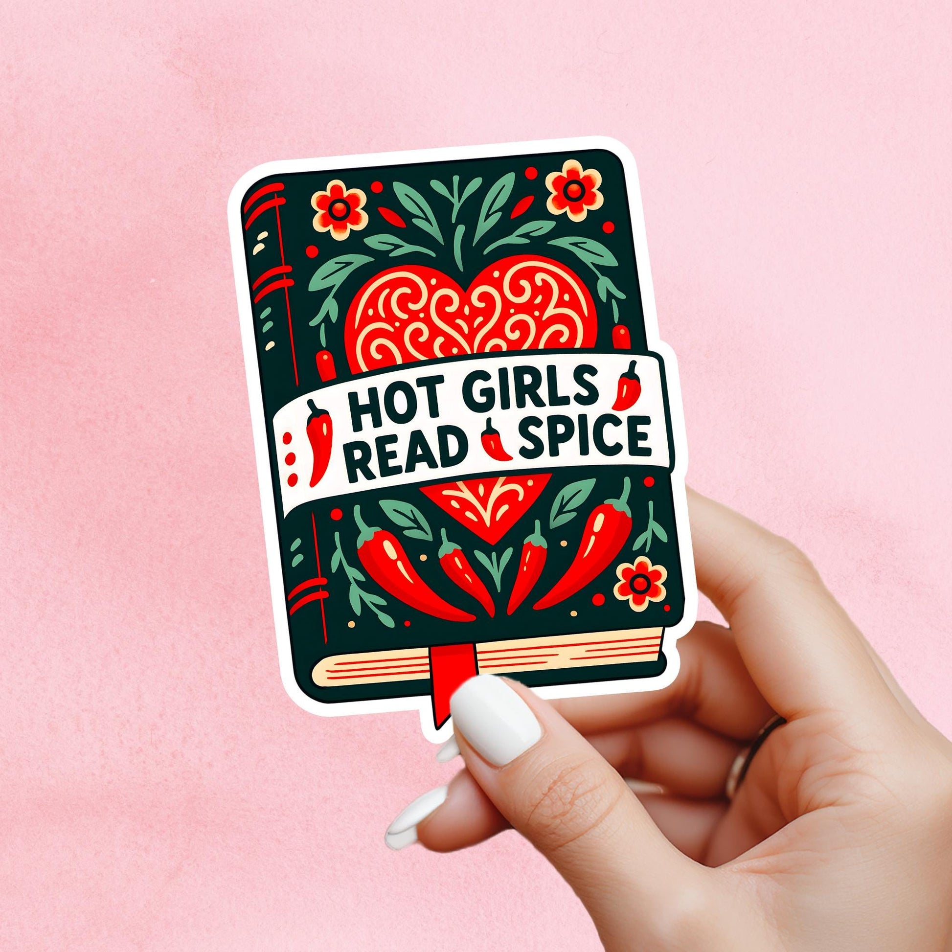 Hot girls read spice, spicy reader, smut, trendy, smut sticker, hot girls read smut, book sticker, kindle sticker, stickers for kindle