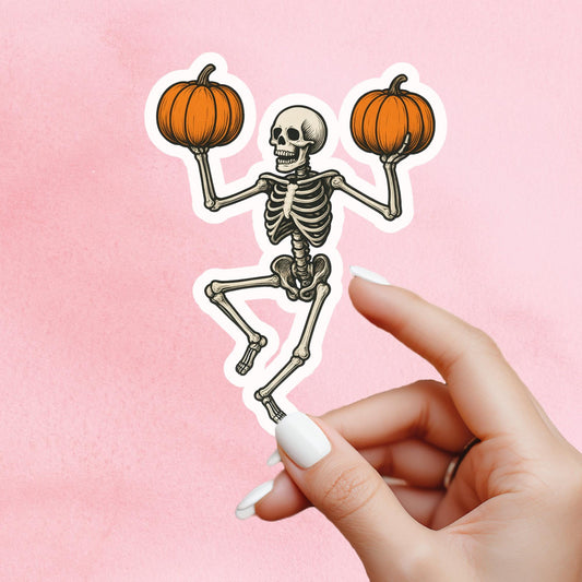Halloween Sticker, skeleton Sticker, gothic sticker, cute sticker Halloween, spooky sticker, water bottle sticker Halloween, pumkin sticker