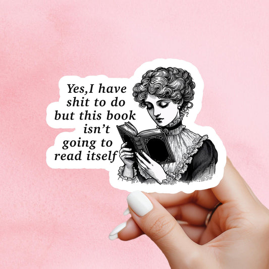 Sarcastic Bookish sticker, bookish sticker, book sticker, kindle sticker, pink sticker, book stickers, stickers for kindle, book lover gift
