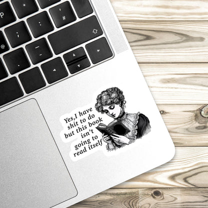 Sarcastic Bookish sticker, bookish sticker, book sticker, kindle sticker, pink sticker, book stickers, stickers for kindle, book lover gift