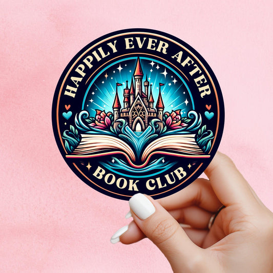 Happily ever after sticker, fantasy sticker, fairytale sticker, book stickers for kindle, bookish sticker, book dragon, book stickers, kind