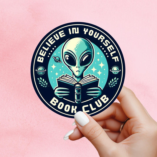 SCFI sticker, science fiction reader, book sticker, kindle sticker, bookish sticker, book stickers, stickers for kindle, book merch, book