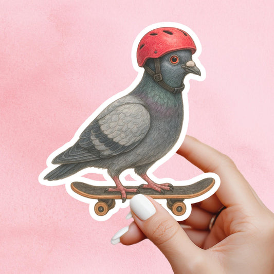 Pigeon Sticker, funny bird sticker, Wildlife sticker, nature sticker, skater sticker, bird watcher sticker, woodland sticker, funny animal