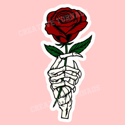 Skeleton and rose sticker, dark romance sticker, book club sticker, Morally grey book sticker, kindle sticker, smut sticker, bookish sticker